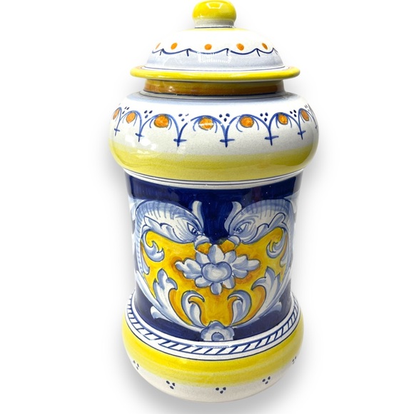 L’ Antica Deruta Le Collezioni Limited Edition Hand Painted Container Dated 2008 - Picture 2 of 16
